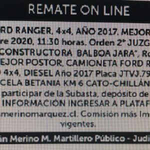 Publicación en diario La Discusión - 19 y 22 Noviembre 2020 - Remates Merino Marquez